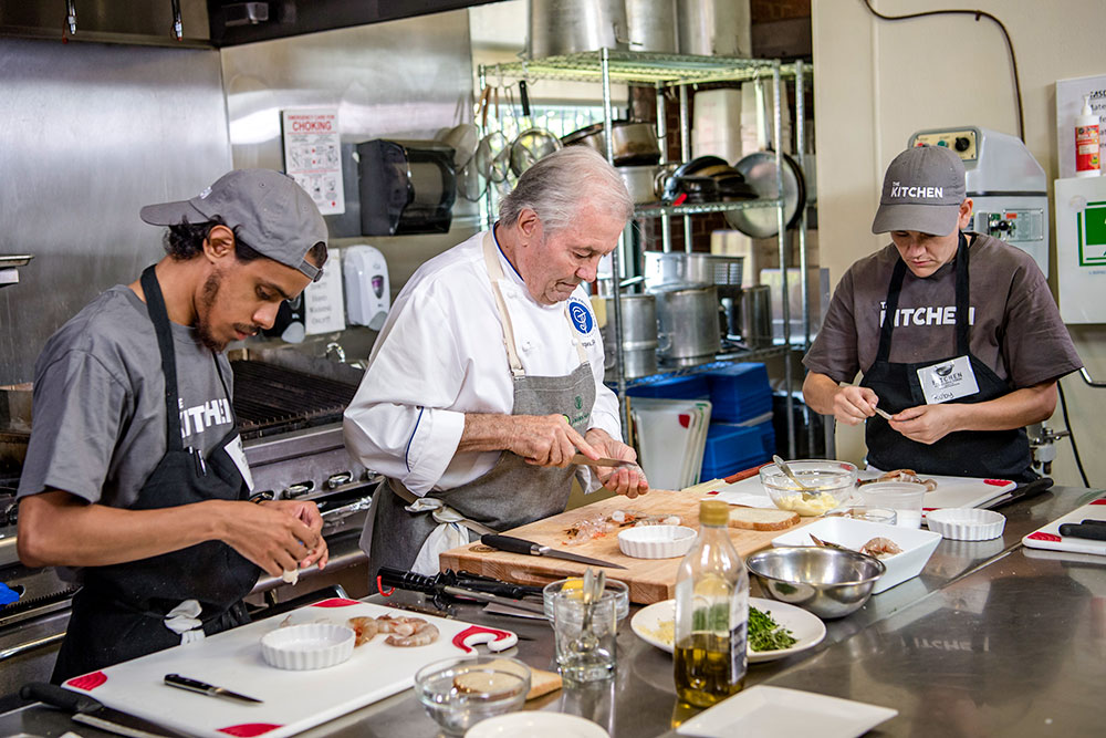 Jacques Pépin and community kitchen partners