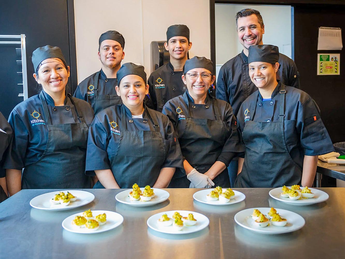Culinary students at Kitchen of Purpose