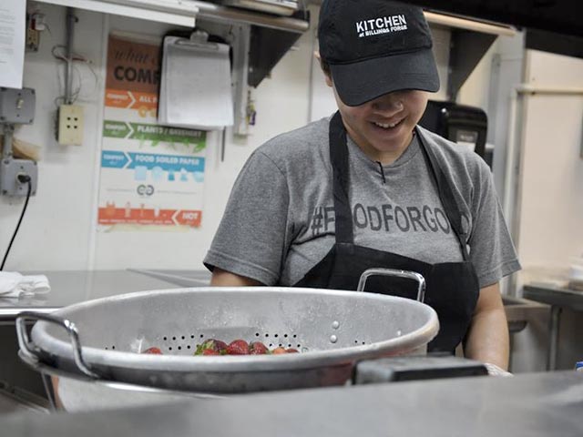 Culinary students at Forge City Works