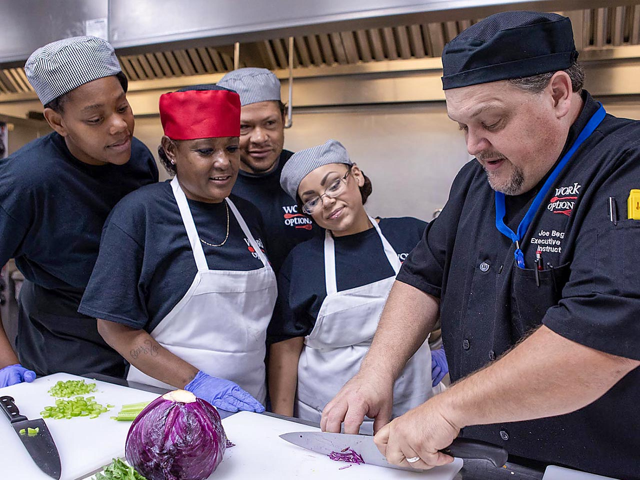 Culinary students at Work Options (for Women)