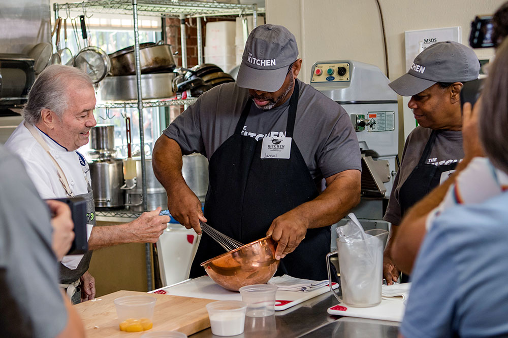 Jacques P&eacute;pin and community kitchen partners
