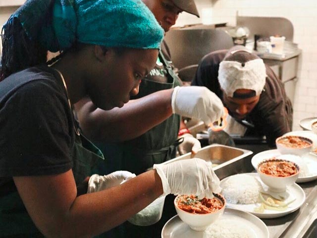 Culinary students at Emma's Torch