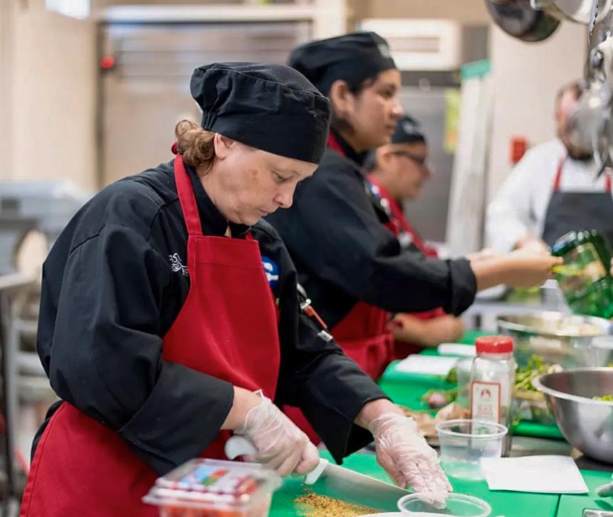 Culinary students at New England Center for Arts and Technology