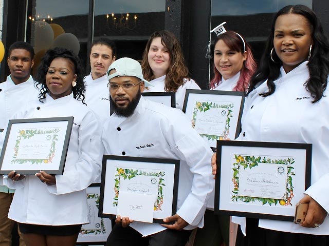 Culinary students at Foodlink