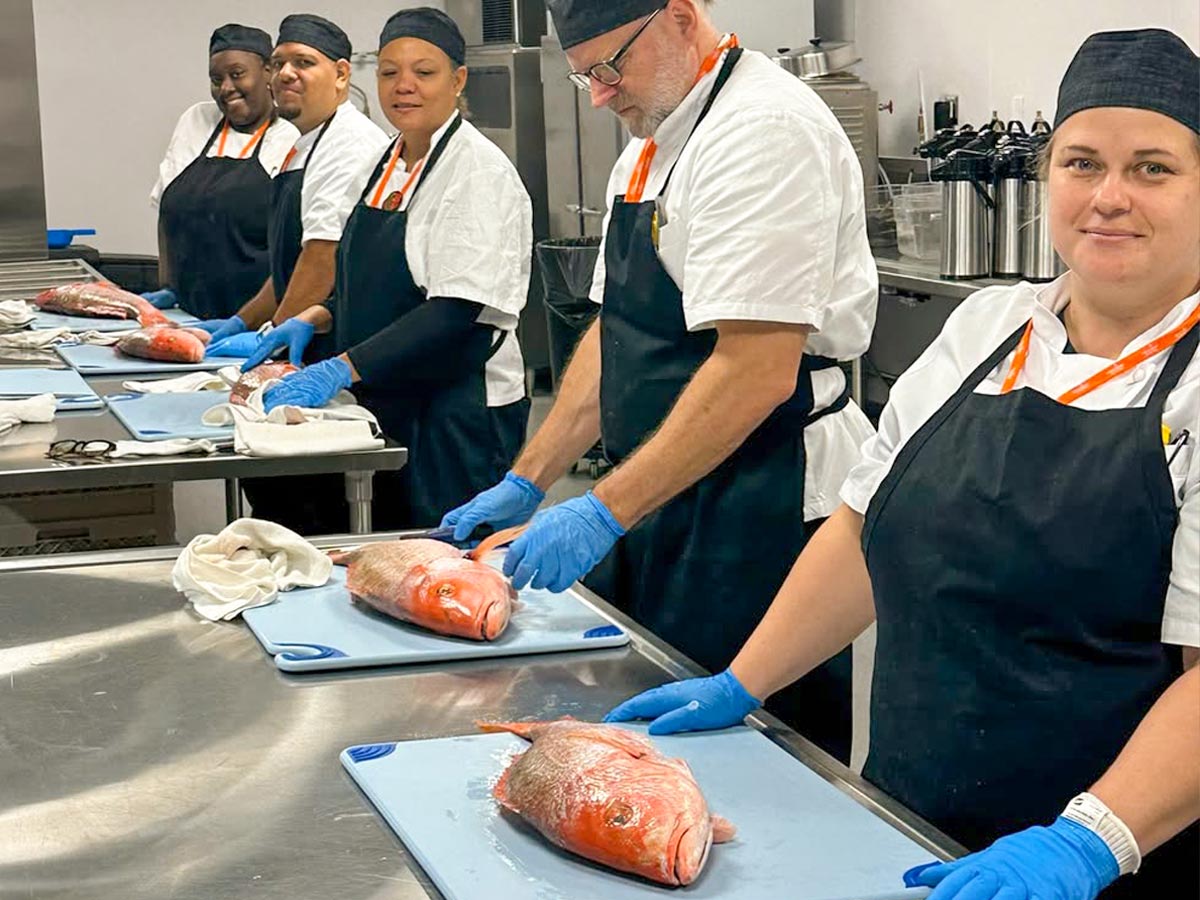 Culinary students at Feeding Tampa Bay FreshForce