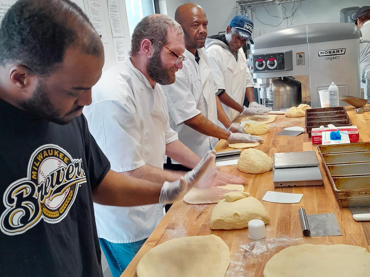 Culinary students at Just Dane