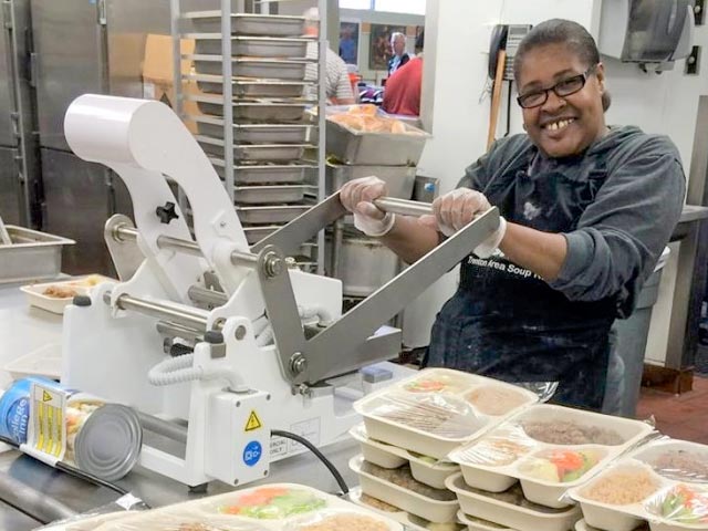 Culinary students at Trenton Area Food Bank/Trenton Area Soup Kitchen (TASK)