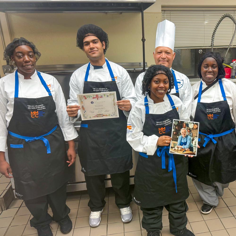 Participants in the Flavors of Success Culinary Training Program at Mosholu Montefiore Community Center in the Bronx, NY, Grant Recipient 2024