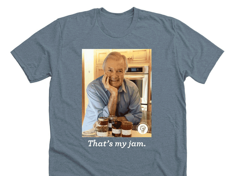 Image of a t-shirt with Jacques P&eacute;pin