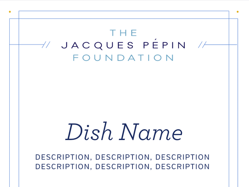 Image of a menu template