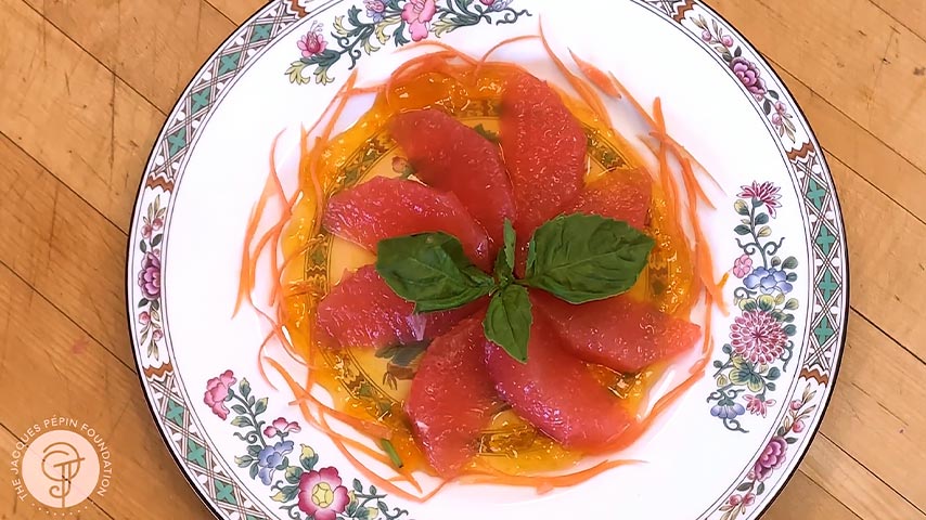 Grapefruit with Apricot Sauce