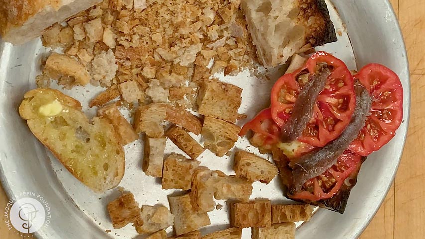 Leftover Bread Tomato Sandwich
