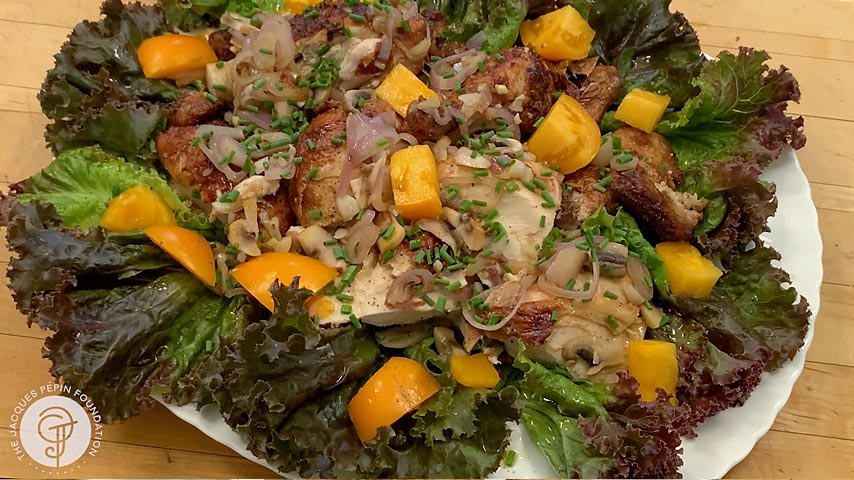 Rotisserie Chicken on Salad