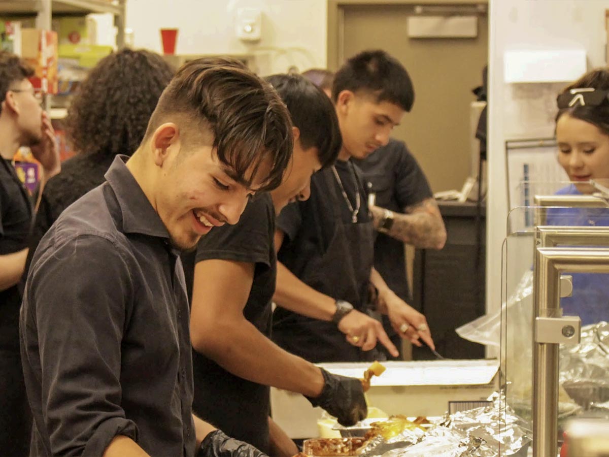 Culinary students at Saint Mary's Food Bank