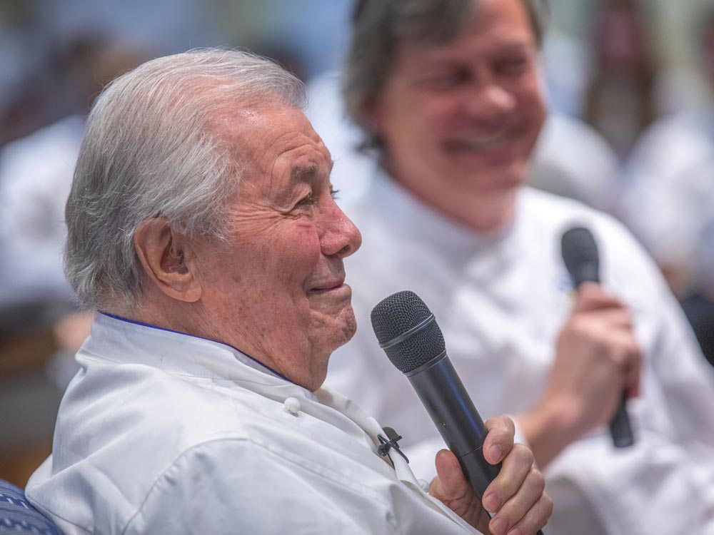 Jacques Pépin and Rollie Wesen (Photo by Scott Bowers)
