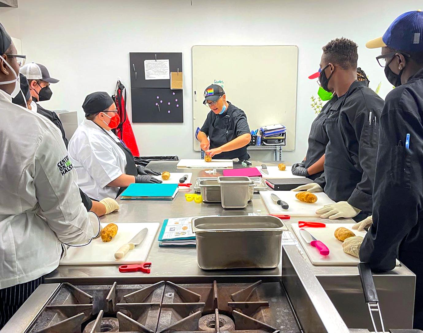 Culinary students at Silver Fork program