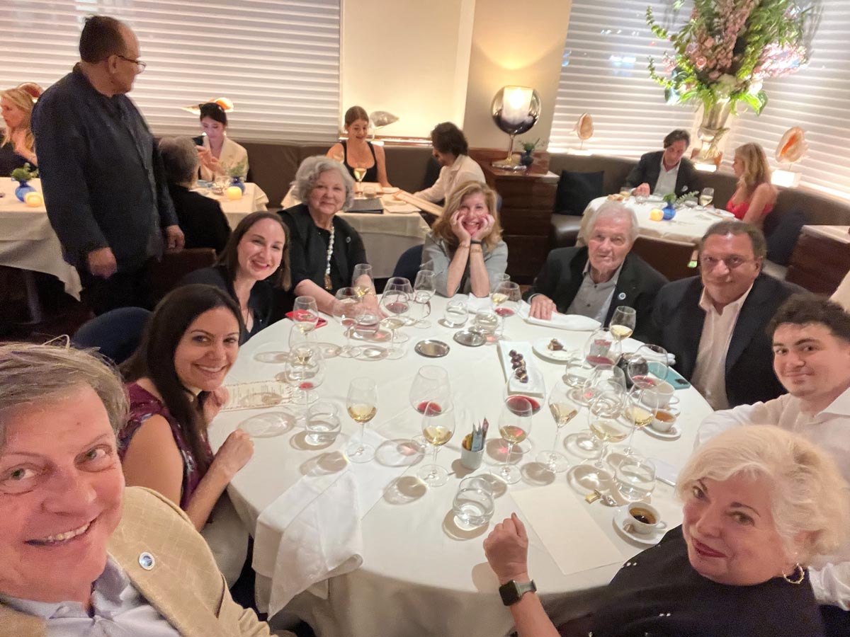 Jacques Pepin and the Jacques Pepin Foundation staff at Marea restaurant in New York City