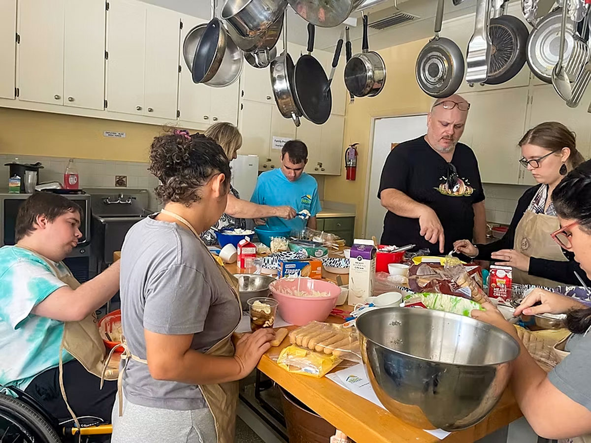 Culinary students at Home of Bright Choices