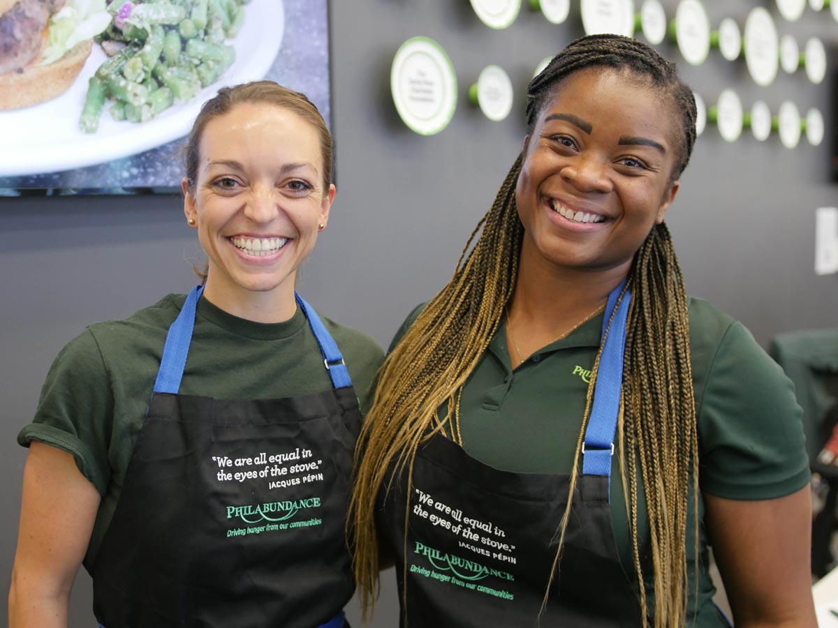 Culinary students at Philabundance in Philadelphia, PA