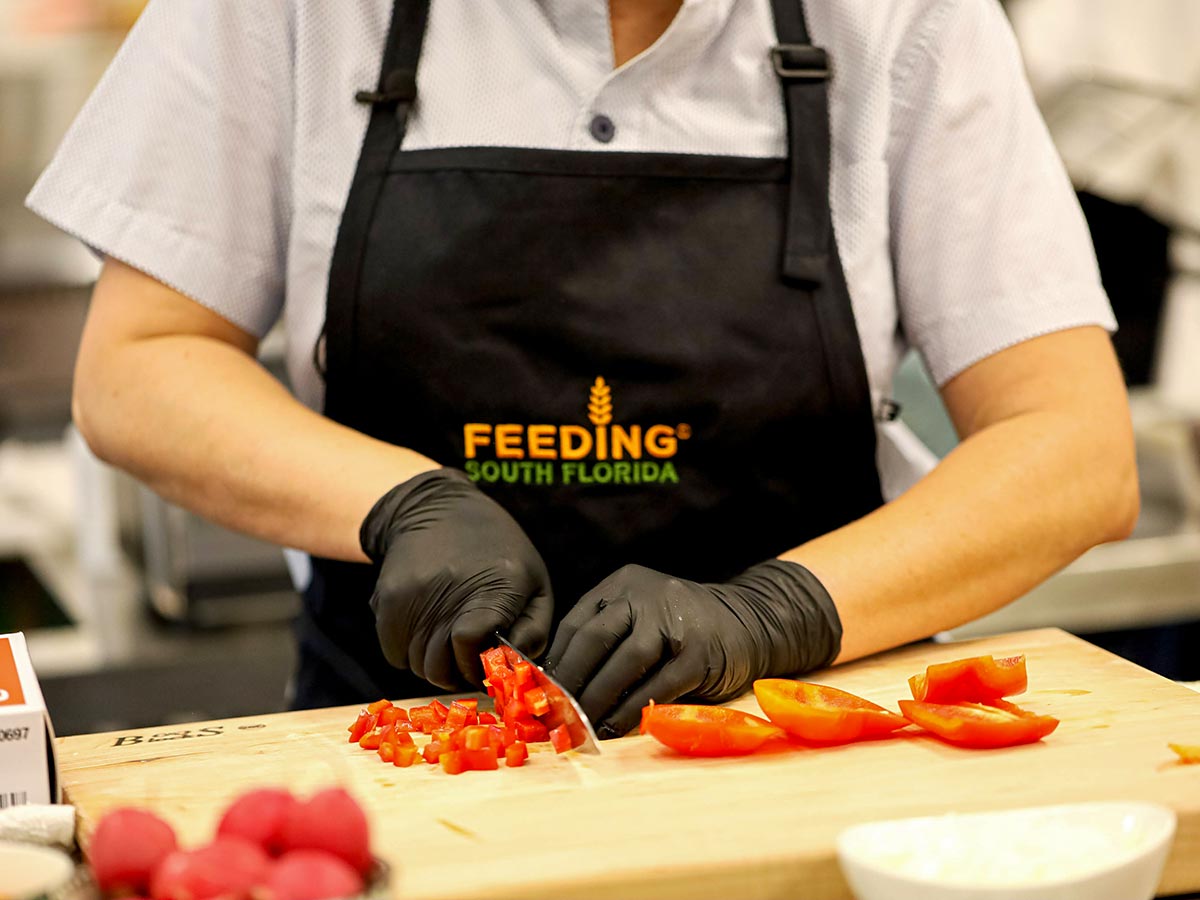 Culinary student at Feeding South Florida