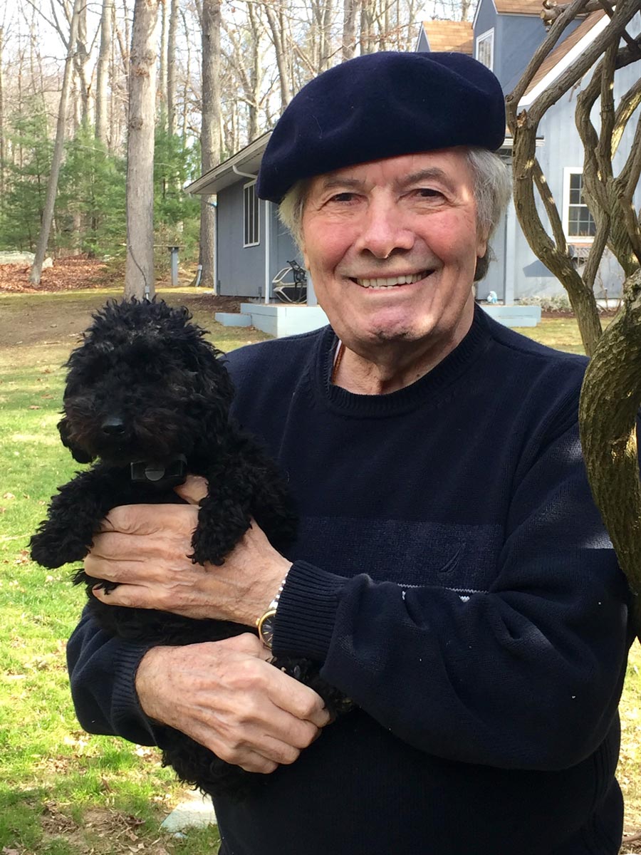 Jacques Pépin and Gaston, the poodle