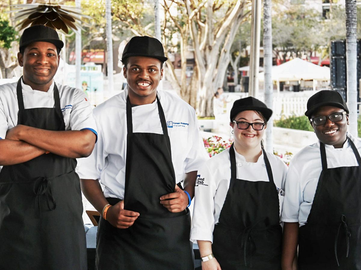 Culinary students at Gulfstream Goodwill