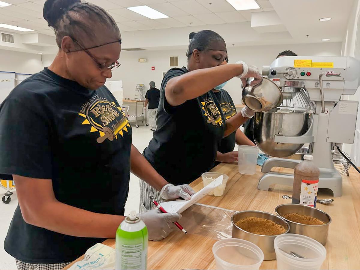 Culinary students at Rise and Shine Bakery