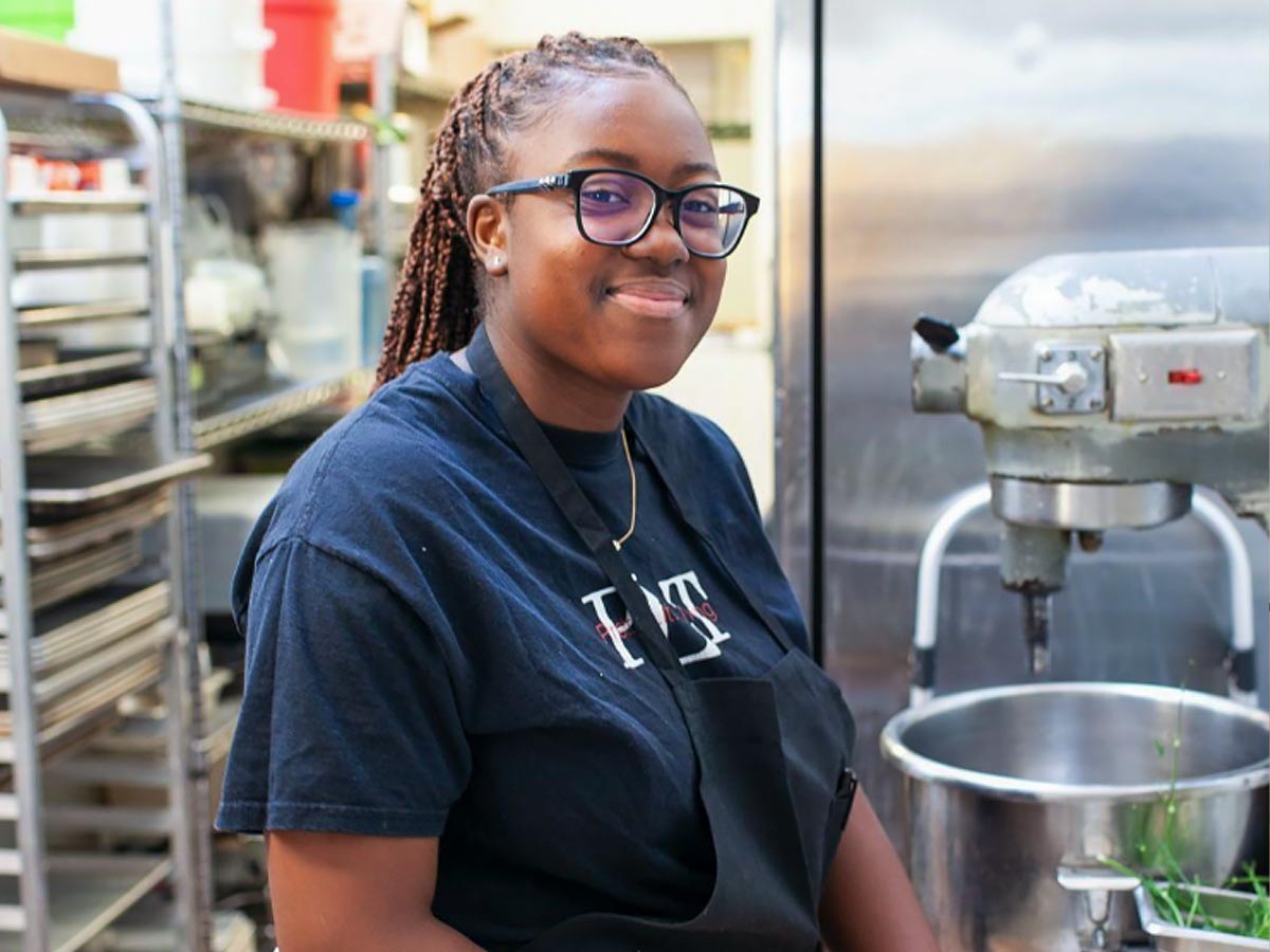 Culinary student at Sprouts Chef Training