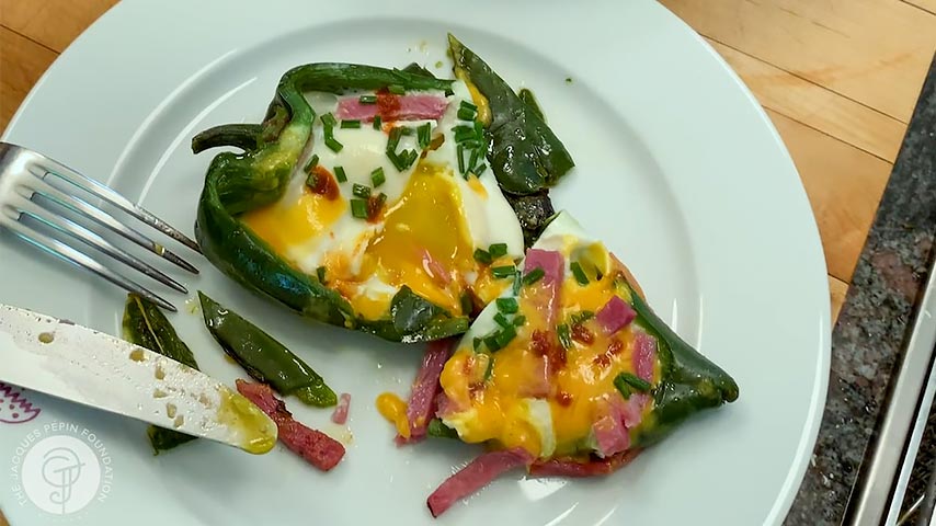 Eggs in Poblano Boats