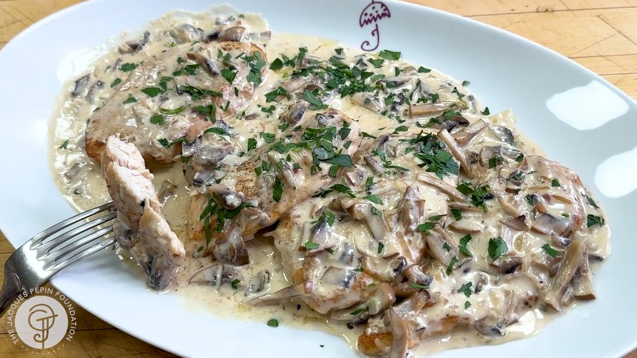 Chicken Scallopini with Mushroom Cream Sauce