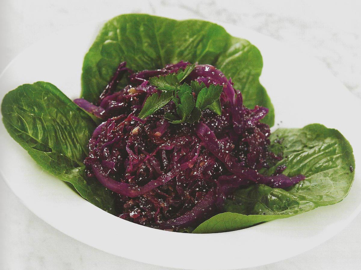 Red Cabbage Salad with Garlic and Anchovies