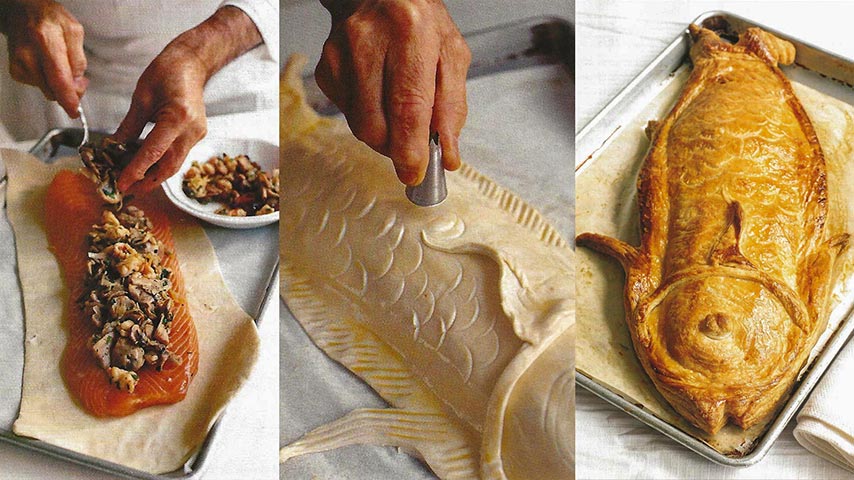Stuffed Salmon in Flaky Dough